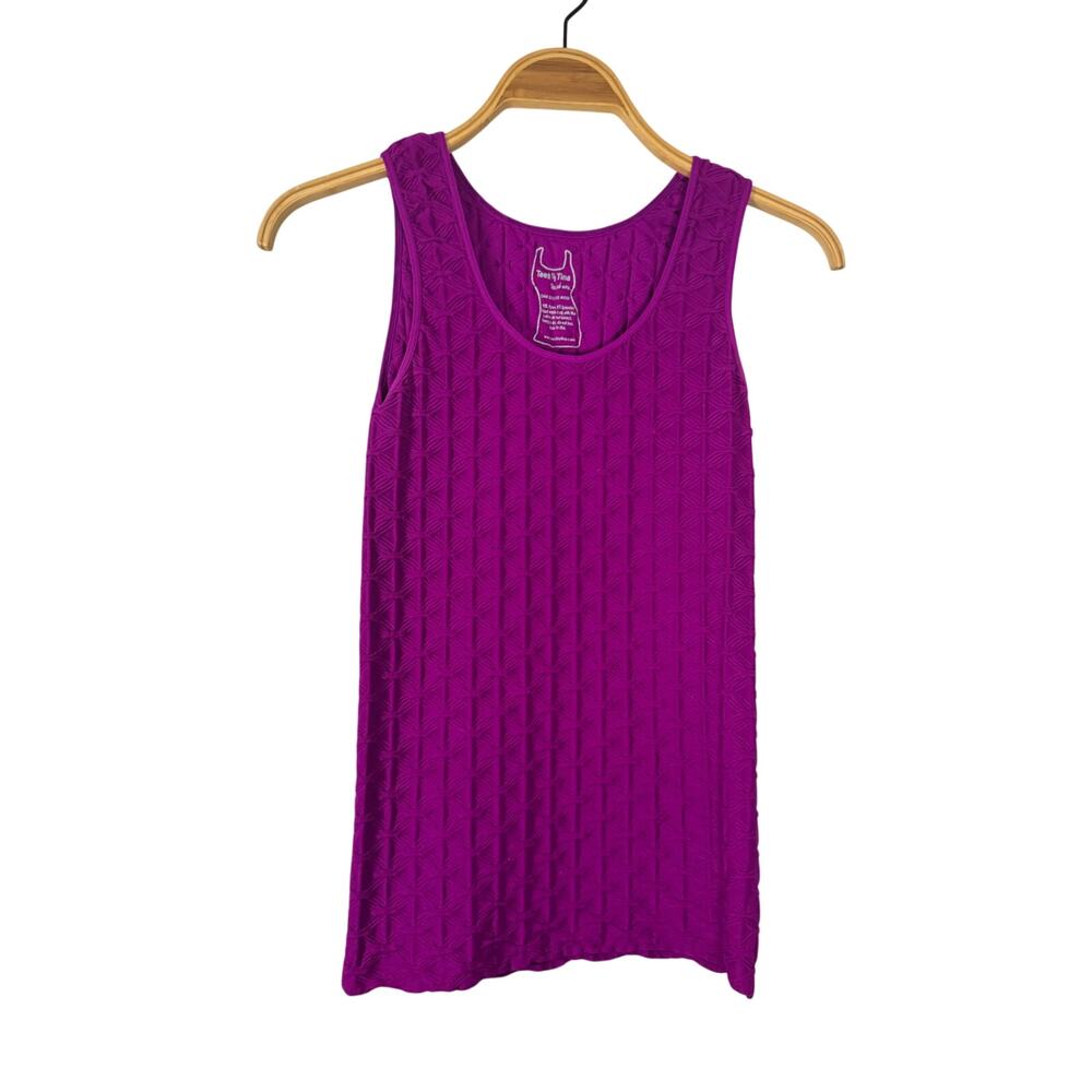 Tees by Tina Stretch Puckered  Lattice Tank One Size
